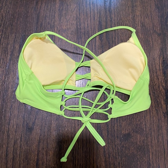 NWOT neon green bikini top. Size M - Picture 5 of 7